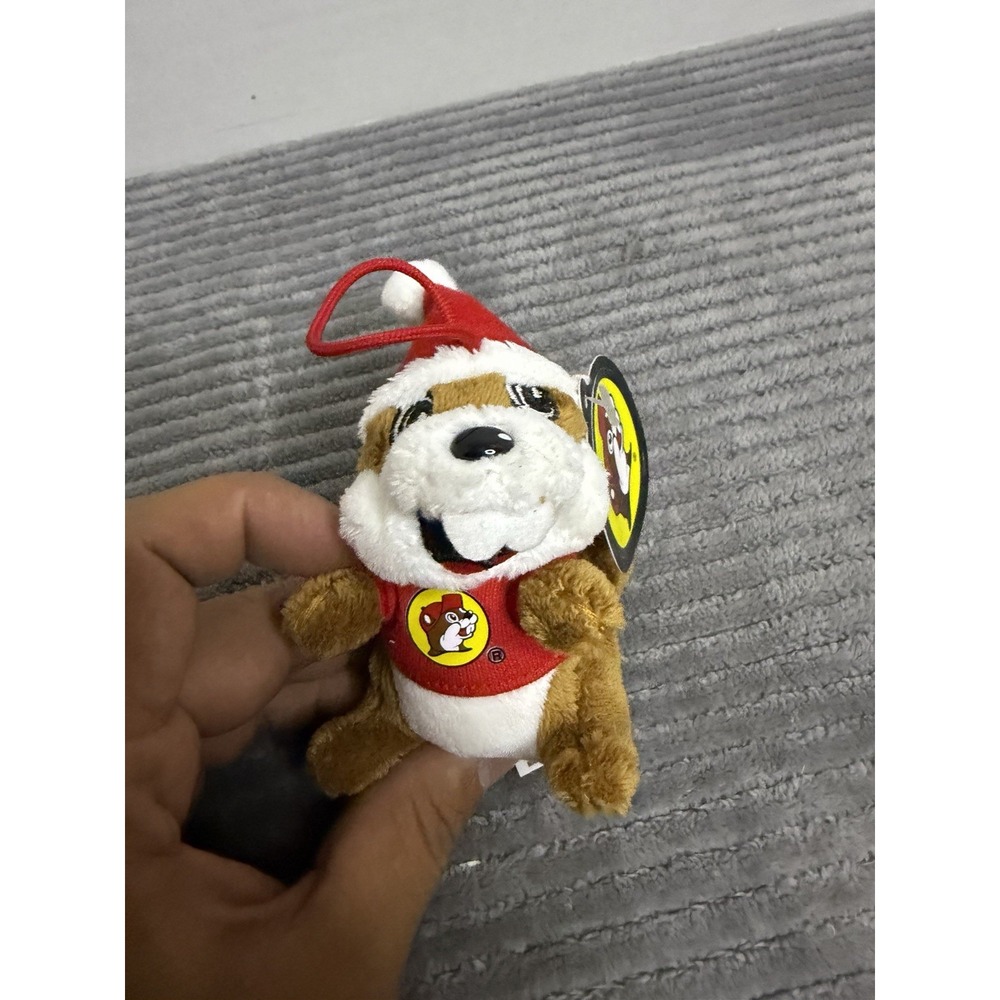 Buc-ee's Plush Mini Beaver Santa Ornament New With Tag 4" Bucees